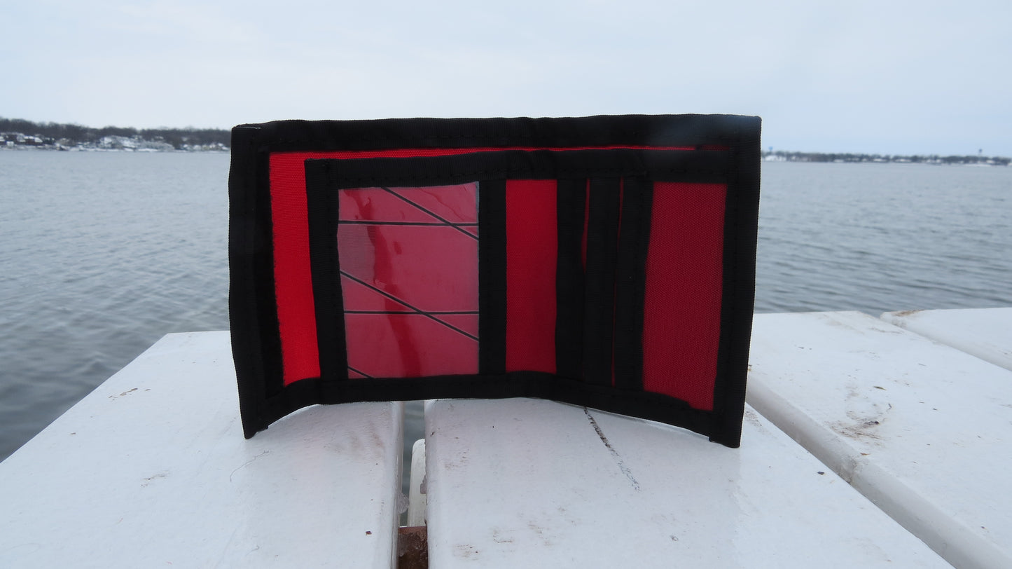 Wallet - Red Sail Bag with Velcro Close