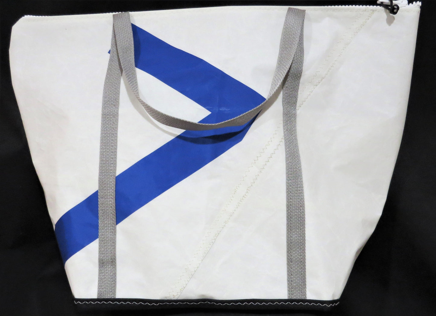 Large Blue 7 Zip Sail Tote