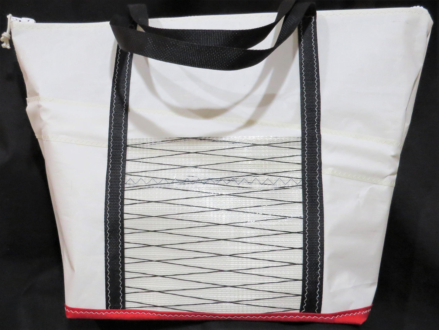 Large Red 12 Zip Sail Tote