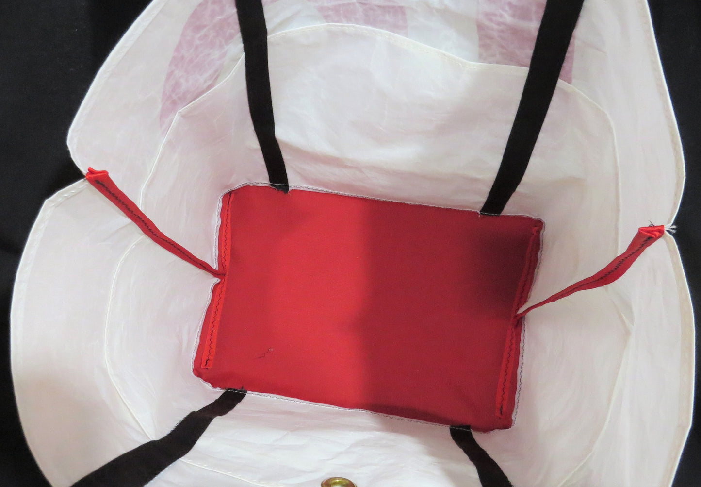 Large Red 5 Snap Sail Tote