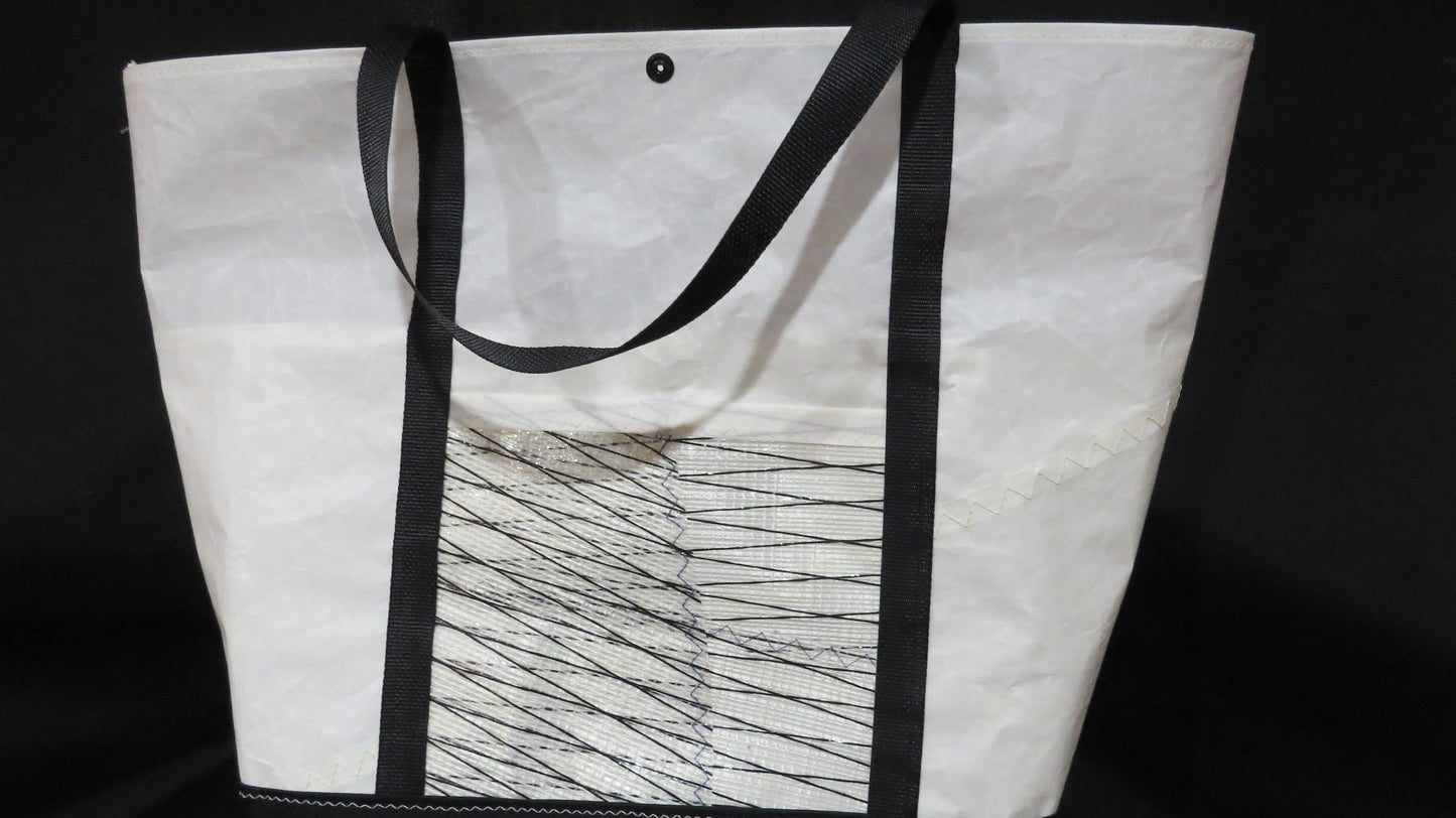 Large Red 9 Snap Sail Tote