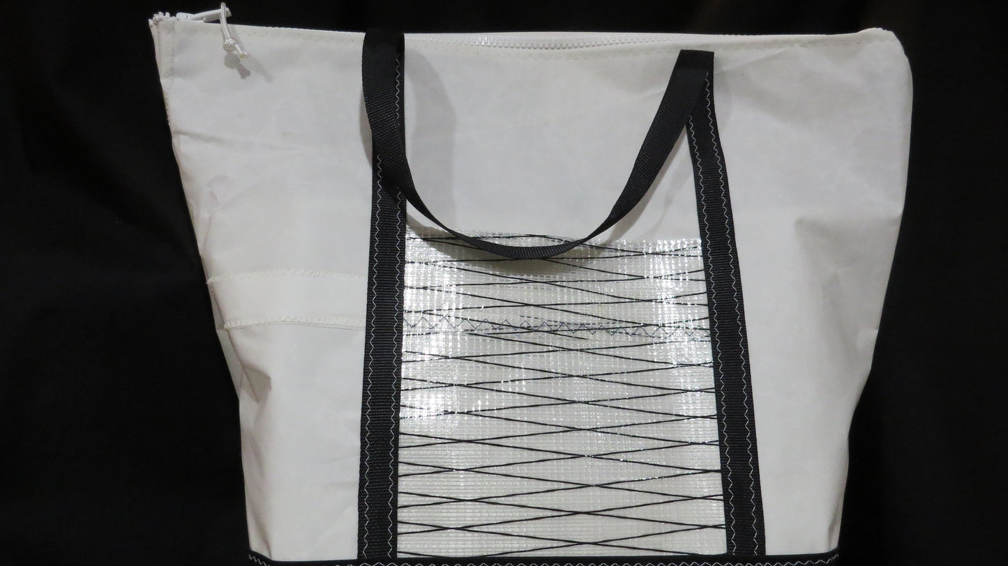 Large Red 2 Zip Sail Tote