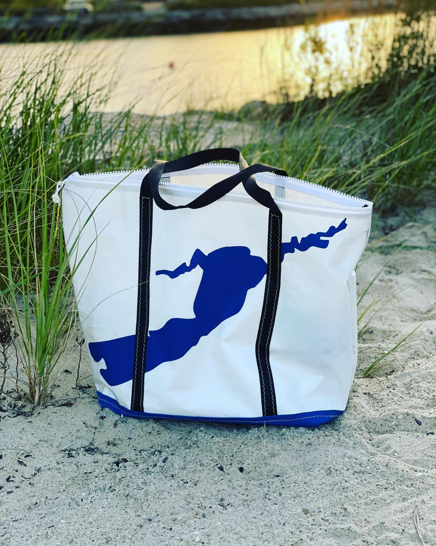 Customized Large Zip Sail Tote Bag