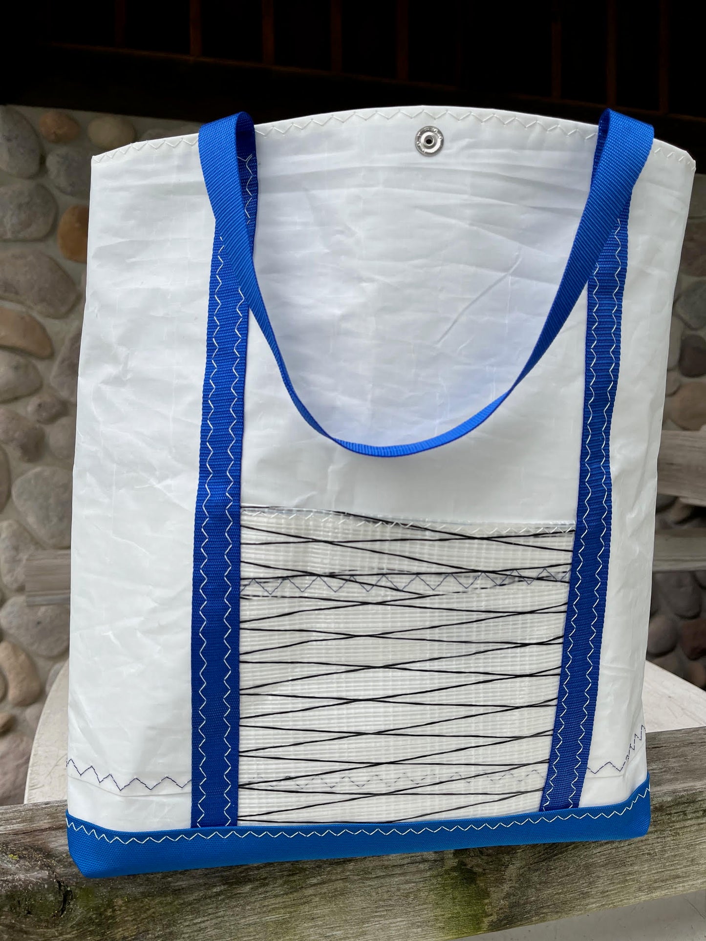 Medium Double Pocket Snap Sail Tote