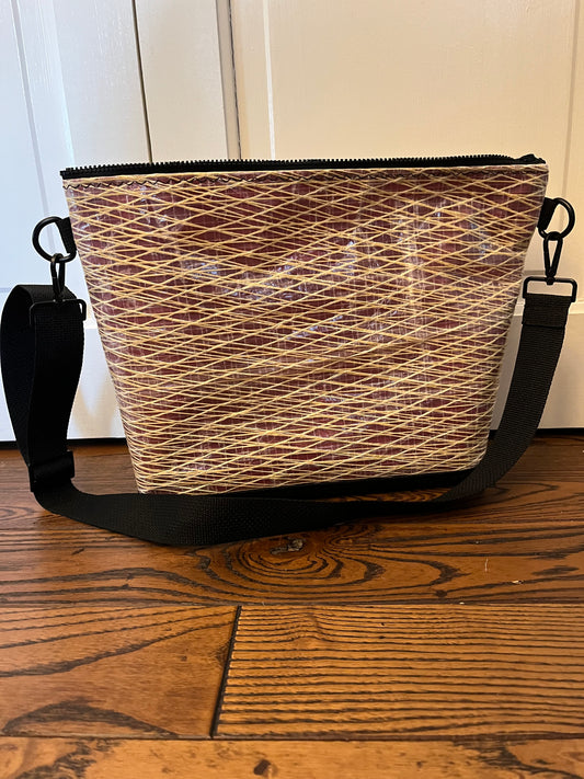 Tan Mylar Crossbody Bag