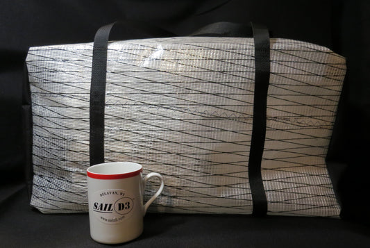 Mylar and Black Duffle Sail Bag