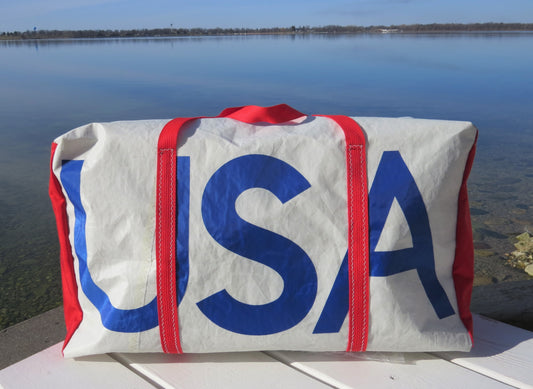 Large Duffle Bag Blue USA