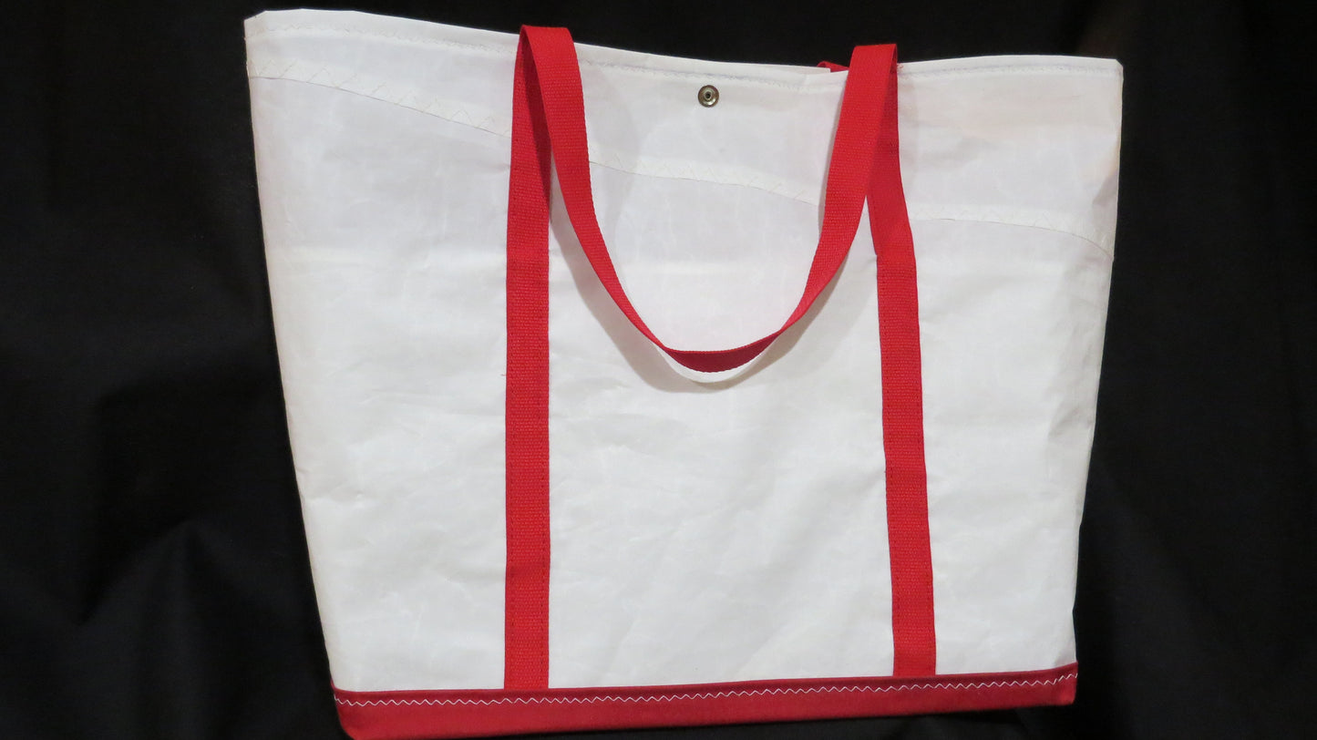 Large Red Snap Sail Tote
