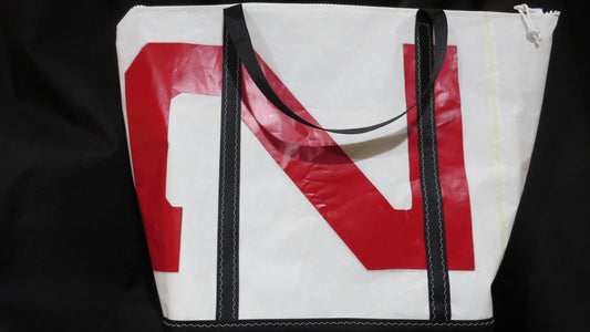 Large Red 2 Zip Sail Tote