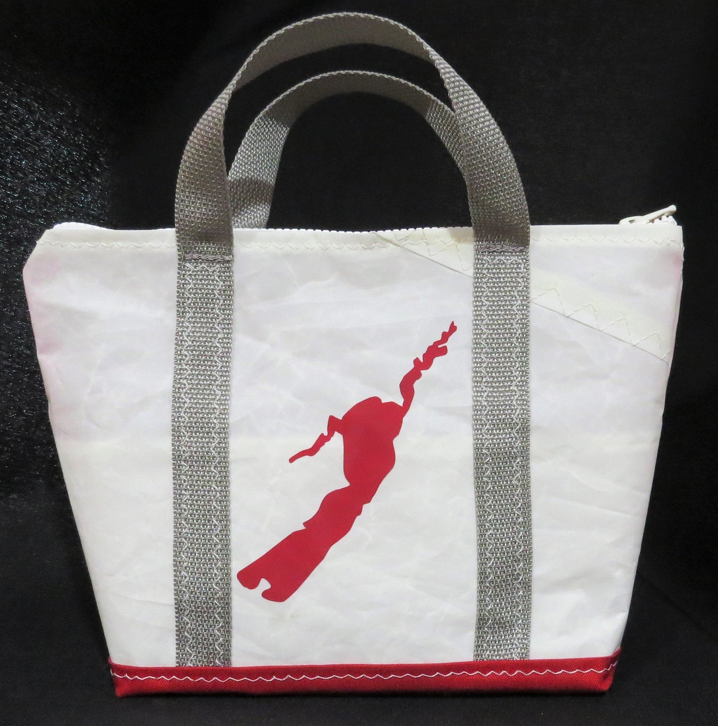 Small Red DLYC Zip Sail Tote
